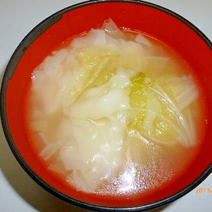 白菜たっぷりの中華スープ